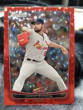 2012 Bowman Silver Ice Red #47 Jaime Garcia 22/25 St Louis Cardinals