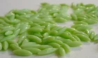 72 Vintage Milk Glass Rhinestones Chalk Green Navette Dome Germany 10x3mm B6-5