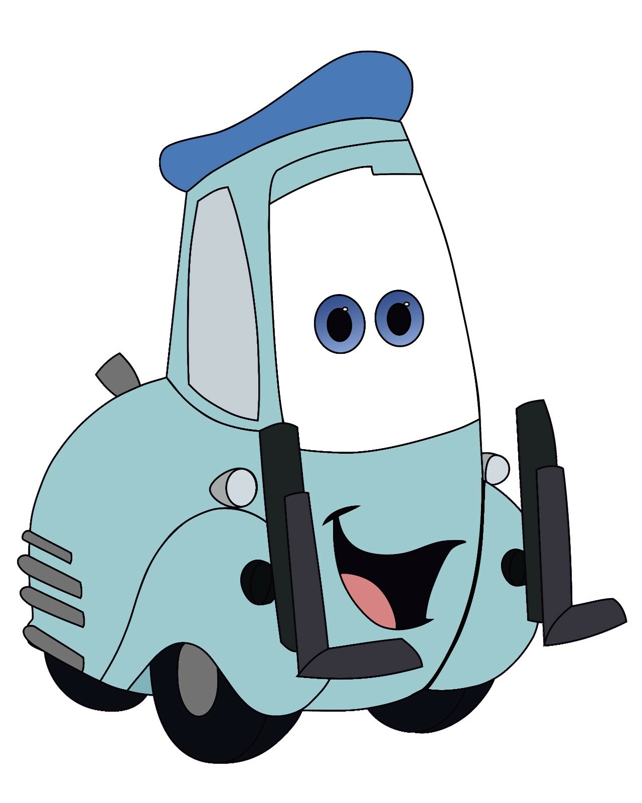 Kids Bedroom Forklift Cars Movie Character Guido Design Vinyl Wall