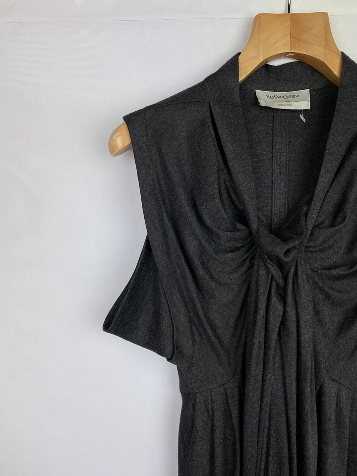 Beautiful YSL Yves Saint Laurent ladies sleeveless viscose dress size 36 - Image 3 of 4