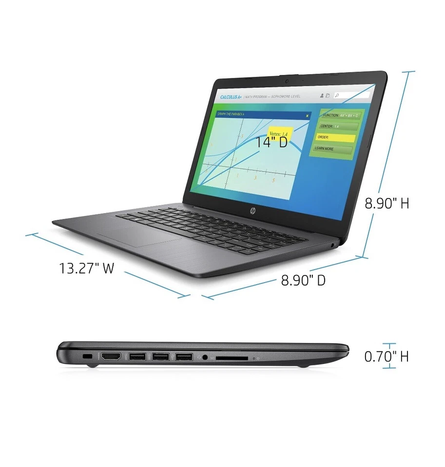 HP Stream 14-CB174WM 14'' (64GB eMMC Intel Celeron N4000 1.1GHz 4GB) Laptop - Image 3 of 4