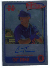 CODY THOMAS 2020 ONYX NIMBUS ON CARD AUTO SILVER FOIL /325