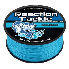 Reaction Tackle Braided Fishing Line Sea Blue 4 and 8 Strand PE Braid