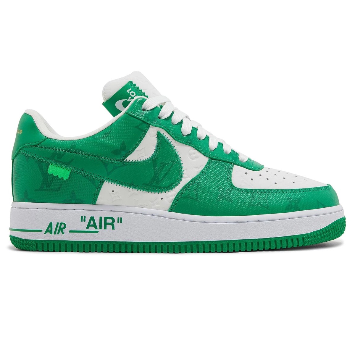 Louis Vuitton x Nike Air Force 1 Low White Green | eBay UK