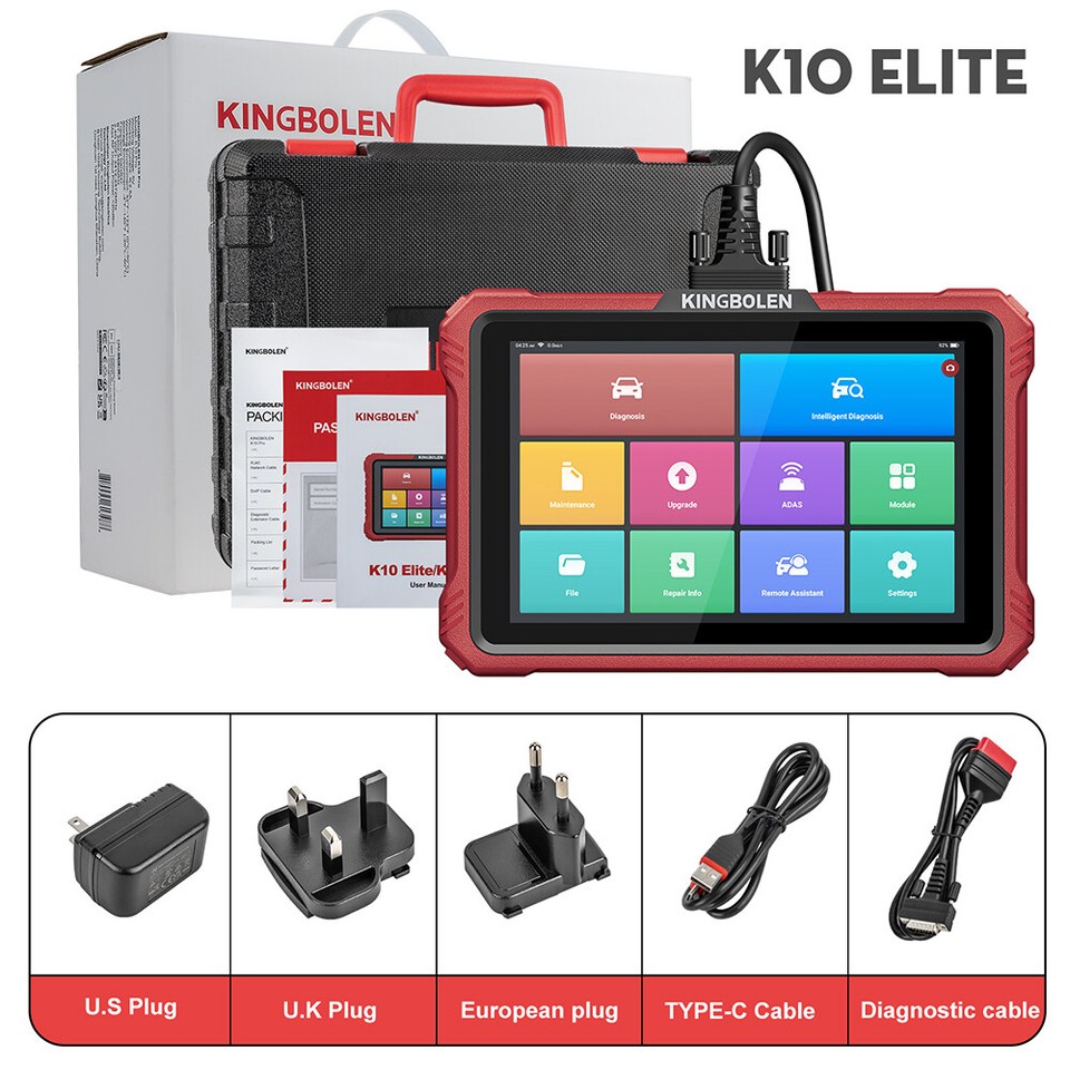 2025 Kingbolen K10 ELITE OBD2 Car Diagnostic Tool All System Scanner ...