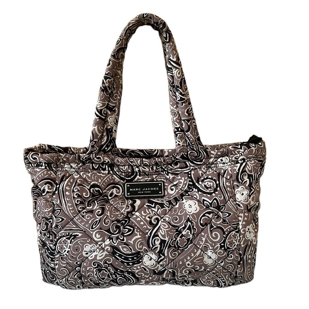 Marc Jacobs Quilted Nylon Tote Shoulder Bag Shopper Handbag