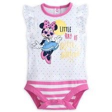 Disney Store Minnie Mouse Baby Outfit Cuddly Bodysuit Girls Size 0-3 Months NWT