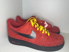 Nike Air Force 1 Low Red Paisley Size 10 Men's Sneakers No Box