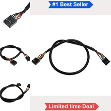 USB 2.0 9pin Internal Motherboard Header Cable Female to Female 23.6 Inch for