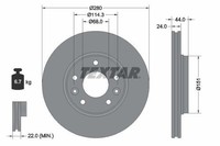 2X Textar Bremsscheibe 92346803 FüR Renault