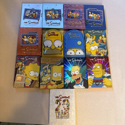 #ad Simpsons DVD Lot Seasons 1 12 20th Nice $159.99