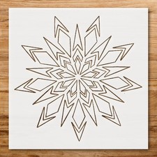 Symmetrical Angular Pattern Wall Art Reusable Plastic Stencil - StencilAir