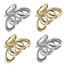 4 PCS 2 Inch Medium Metal Claw Clips Non-Slip Strong Clamps for Thin Hair