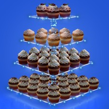 Cupcake Stand, 4 Tier Cupcake Holder, Light Up Cupcake Stand for 50 Cupcakes,...