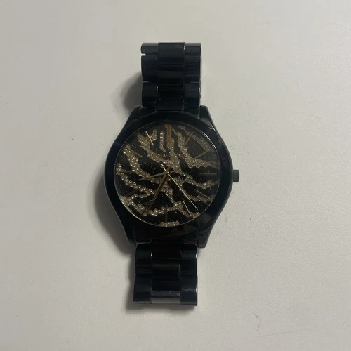 Orologio Michael Kors Slim Runway Nero Safari Quadrante Zebra MK3316 NECESSITA DI BATTERIA