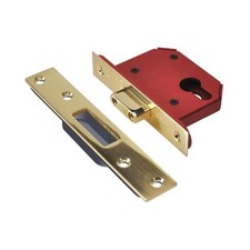 Image of Union StrongBOLT 21EU EUS-PB-3.0 Euro Deadlock Plated Brass 81mm 3in