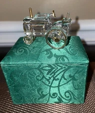 2 Inch Crystal Clear & Gold Tractor, 2004,  About Face Designs, EUC