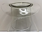 Vintage Blenko Top Hat, Clear Glass Vase Bowl