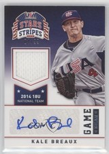 2015 Panini Stars and Stripes Game Gear Signatures 4/99 Kale Breaux #53 Auto 9t3