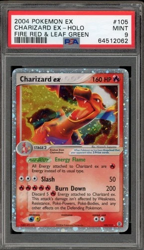Pokemon Charizard ex EX Fire Red & Leaf Green Holo Ultra Rare #105 PSA 9 Mint