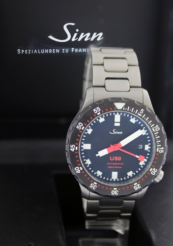 Sinn U50 41mm Tegimented Steel Automatic Divers Watch