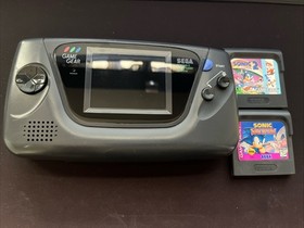 SEGA Game Gear Handheld System[recapped]- Black W/ 2 Sonic Games!