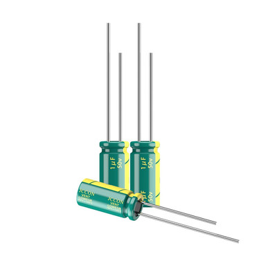 10-Pack 50V 1Uf Premium Quality Low ESR Electrolytic Capacitors 5X11Mm (0.2X0.43