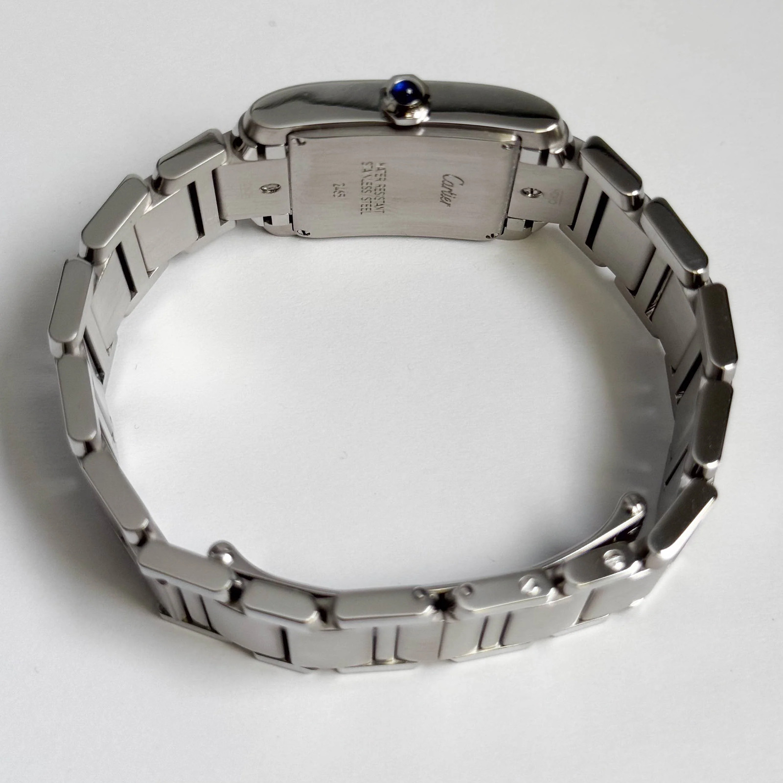 Cartier Tank Stainless Steel 25mm White/Ivory Dial Watch Ref# W51011Q3 image 6