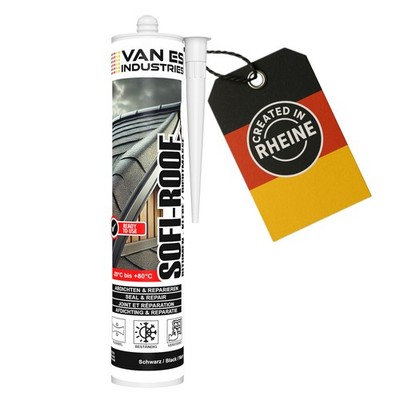 SOFI-ROOF Bitumenkleber 300ml  Dichtstoff Dachdicht Bitumen Dichtmasse Schwarz