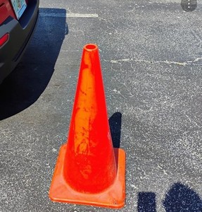 Orange Traffic Safety Cone, 28 in Overall Height, Road & Work Zone Cone
