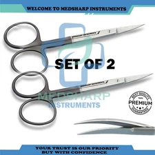 Iris Scissors Supercut Serrated Blade 4.5" Curved OR Grade Surgical Instruments
