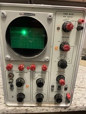Heathkit Model 10-14 Oscilloscope with Leather Bag Tested Works Vintage
