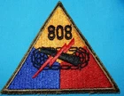 WW2 US ARMY 808th TANK BATTALION USA MILITARY PATCH BADGE GENUINE UNITED STATES