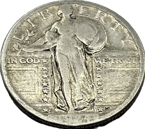 1924-D Standing Liberty Quarter in a SAFLIP® - VG- (Good+) Details Cleaned