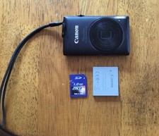 Canon PowerShot ELPH 300 HS Digital Camera   Black   Cracked Display Read Desc