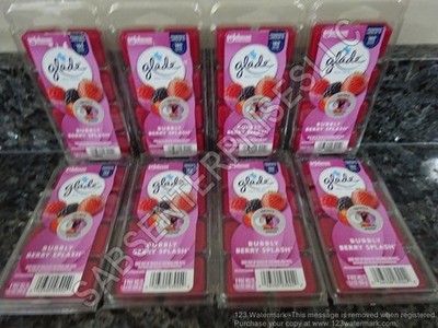 64 Glade Wax Melts BUBBLY BERRY SPLASH Scent (8 packs of 8 melts) 3.1 oz. each