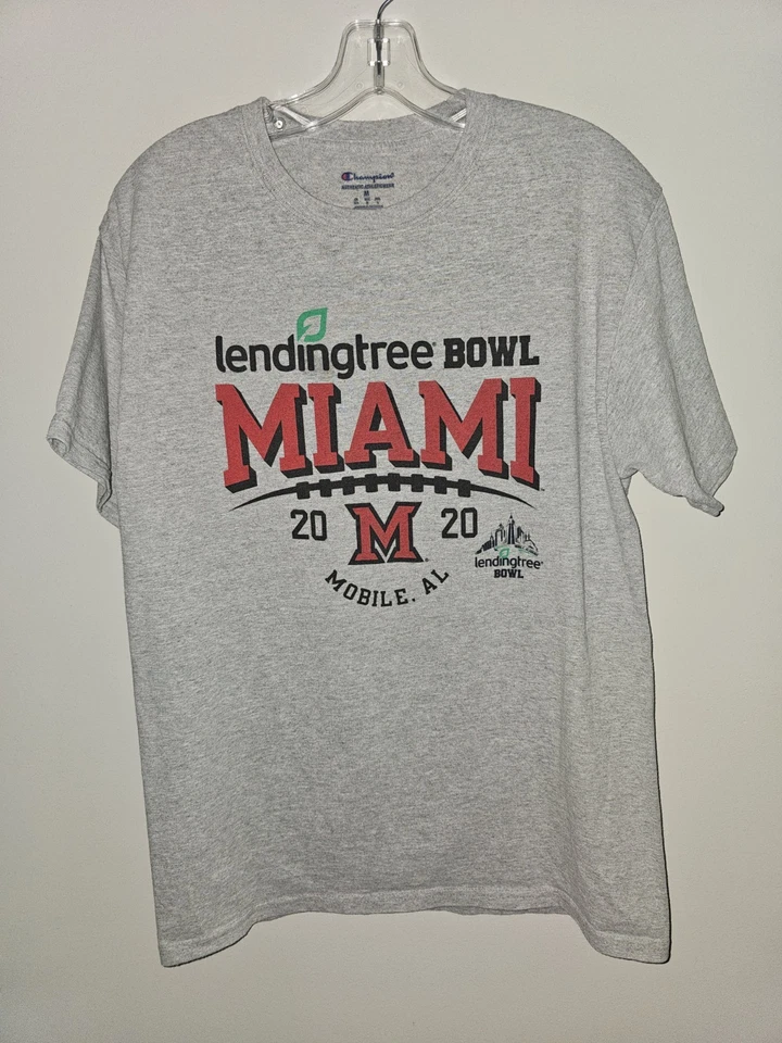 Miami University Ohio Champion Medium Mens Gray Graphic Logo Tshirt NCAA - Image 3 of 4