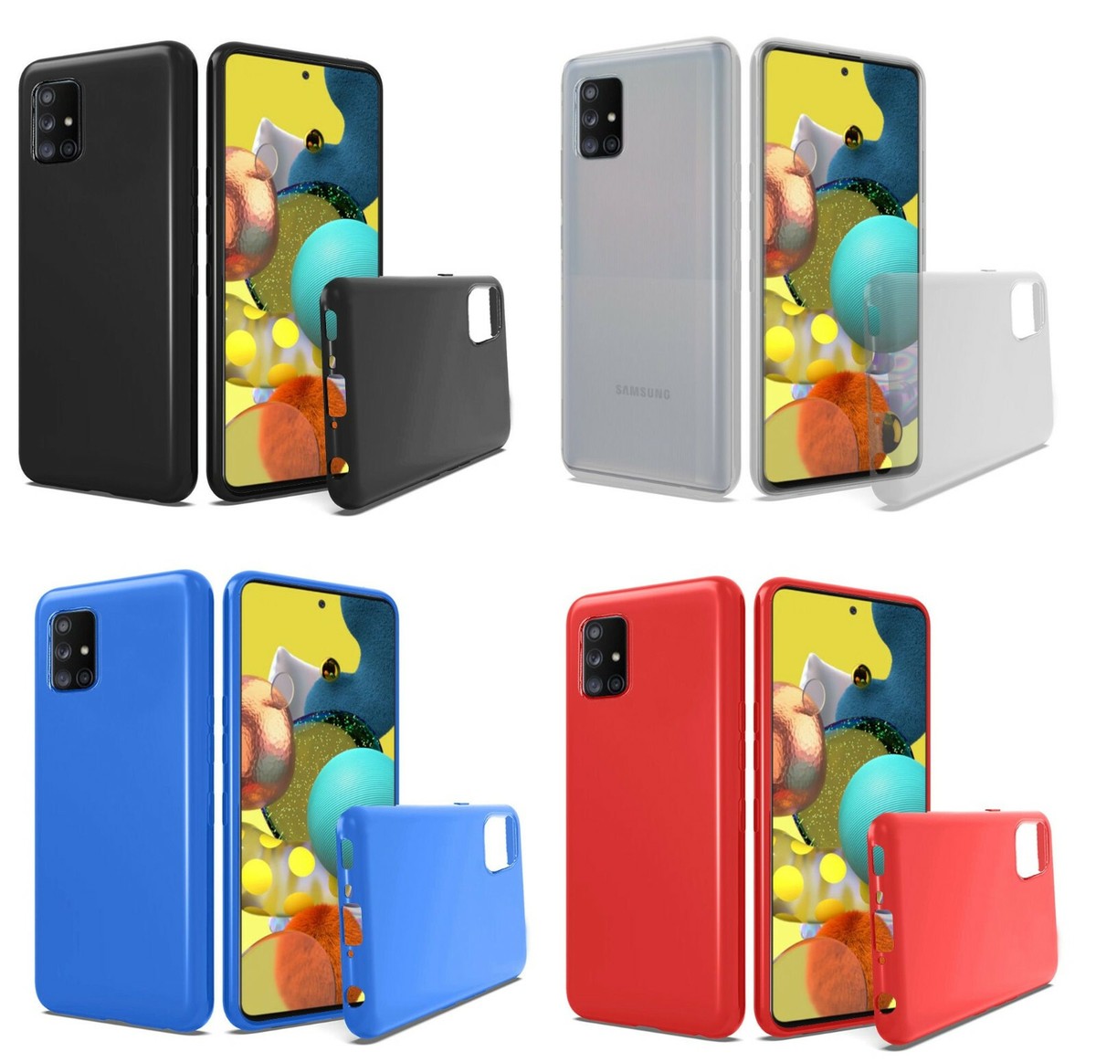 For Samsung Galaxy A51 5G SM-A516 (2020) TPU Flexi Skin Case Phone Cover