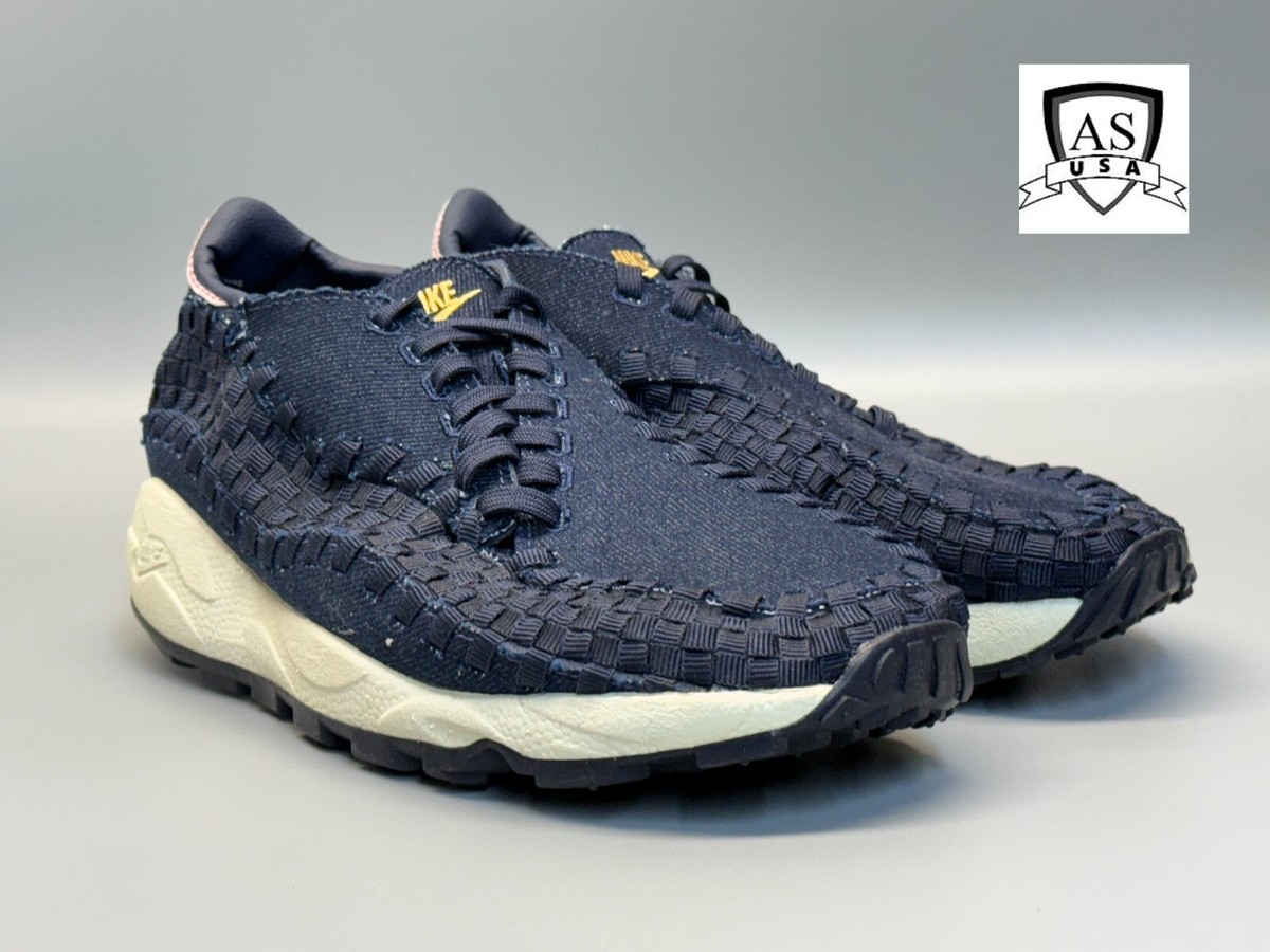 Nike Air Footscape Woven Raw Hemp Obsidian Blue Women's Size