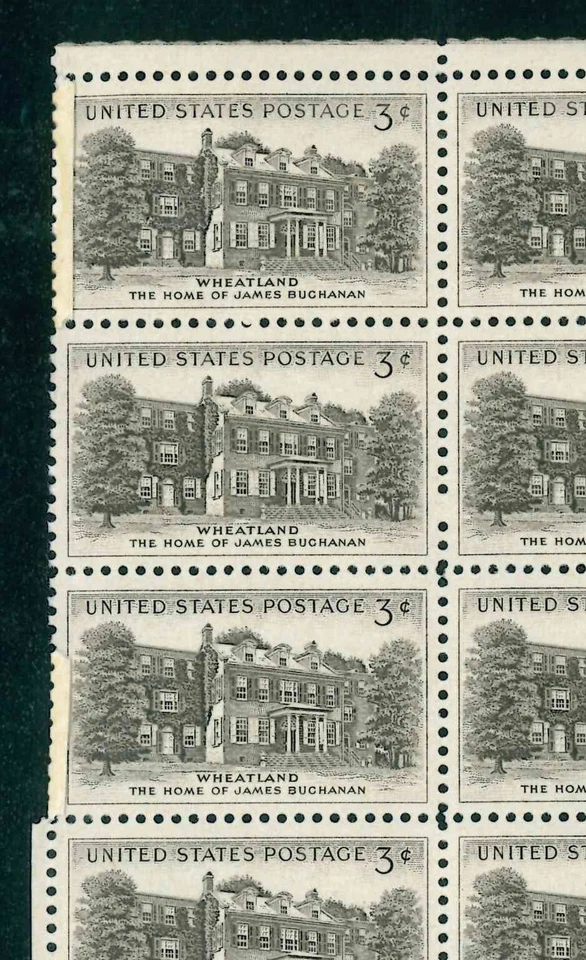 Scott #1081 3¢ James Buchanan's Home Mint Sheet MNH CV $11.10 - Image 3 of 3
