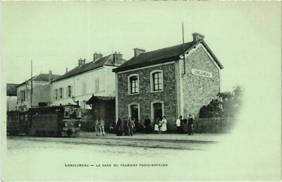CPA AK LONGJUMEAU La Gare DU TRAM Paris-Arpajon TRAM VAPEUR (977443)