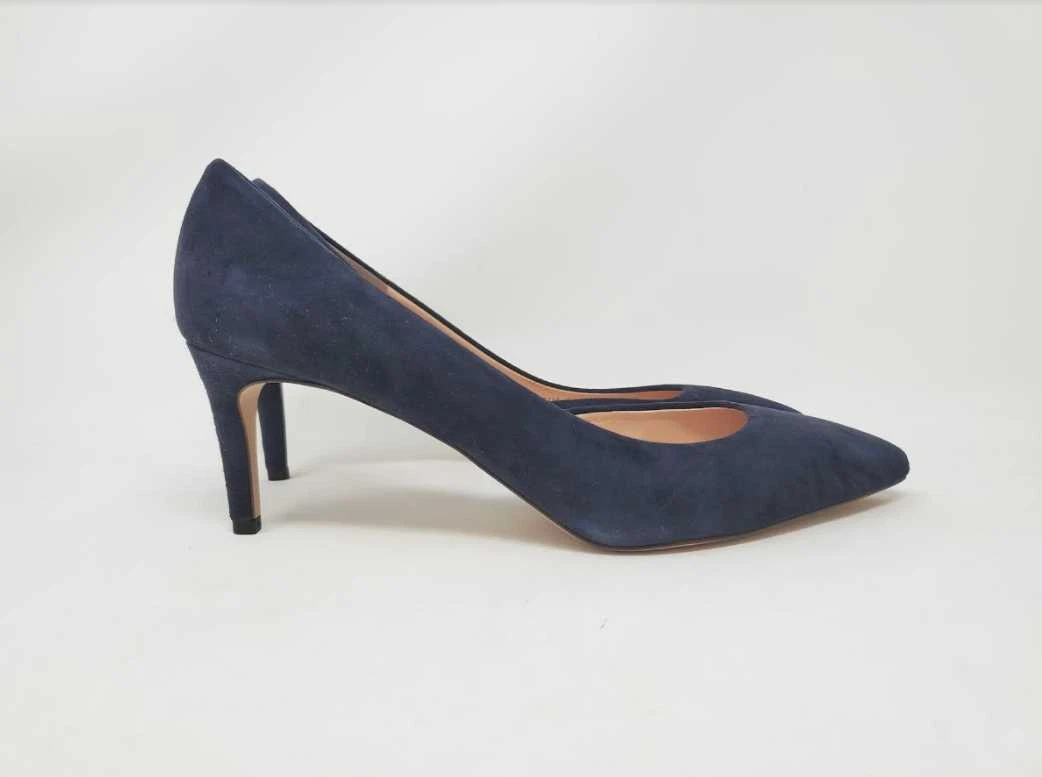 NEW WOMEN S 10 12 J CREW LUCIE SUEDE PUMPS IN DARK PACIFIC eBay