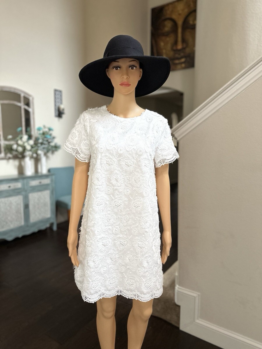 ZARA SZ. M ZW COLLECTION SS24 MINI Textured WHITE DRESS NWT ZARA SZ. M ZW COLLECTION SS24 MINI Textured WHITE DRESS NWT