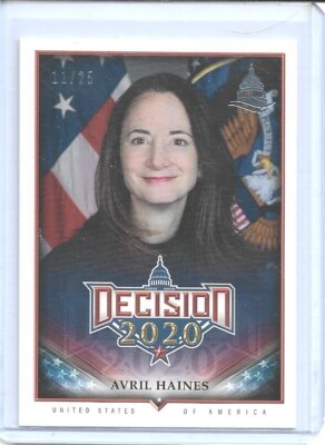 RARE 2020 DECISION ~ AVRIL HAINES ''SILVER FOIL'' CARD #624 ~ /25 ~ NEW YORK