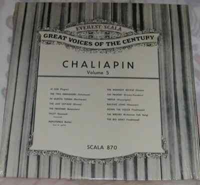 LP Feodor Chaliapin Great Voices Of The Century Volume 5 NEAR MINT Everest/Sc