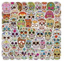 Skull Stickers Sugar Dia De Los Muertos Decals Horror Dead Mexico Pack Lot 50 pc