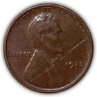1925-S Lincoln Wheat Cent Extremely Fine XF Coin, Scratch #22287