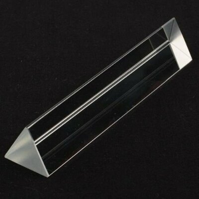 8in'' 200mm XL Optical Glass Triangular Prism Teaching Light Spectrum Physics USA