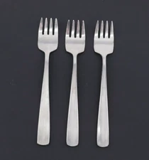 3 Pc LOT MCM GENSE SWEDEN FACETTE 18-8 STAiNLESS 6.5" SALAD DESSERT FORK's