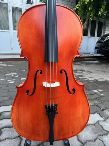 Strad style SONG Maestro 25 1/2" cello ,flames maple, powerful sound #15711 - Picture 12 of 14